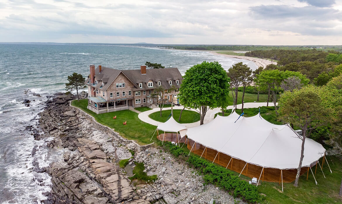 Sailcloth Wedding Tent by the Bay