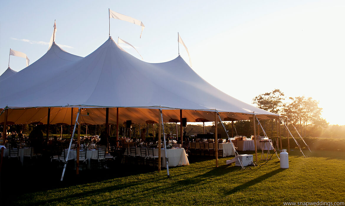 Sailcloth Wedding Tent Rental in Sunset