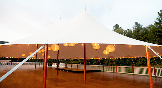 Bandstand at Wedding under Tent