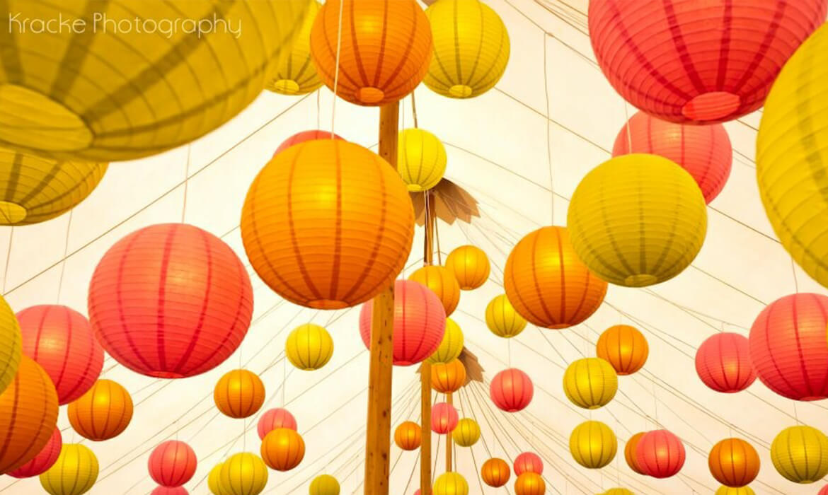 Bright Colored Asian Lanterns